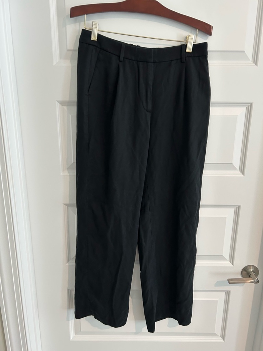J Crew Straight Leg Pants Black Size 8